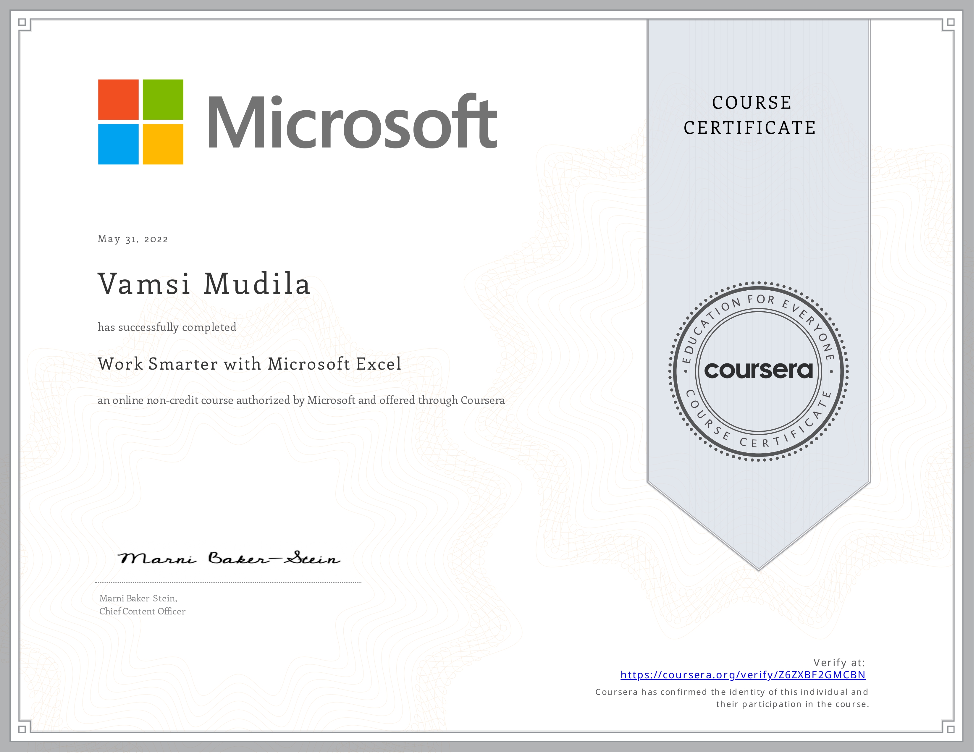 Work Smarter with Microsoft Excel